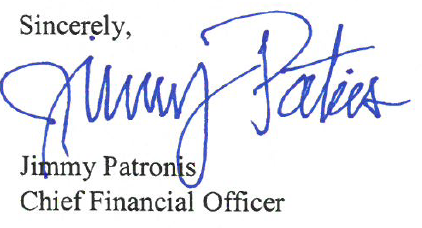 Jimmy Patronis' signature 